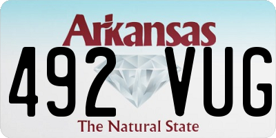 AR license plate 492VUG