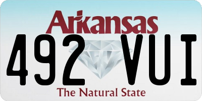 AR license plate 492VUI