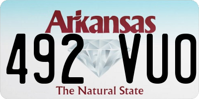 AR license plate 492VUO