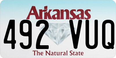 AR license plate 492VUQ