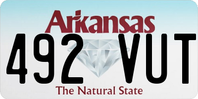 AR license plate 492VUT