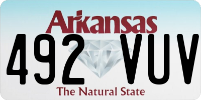 AR license plate 492VUV