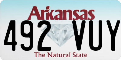 AR license plate 492VUY