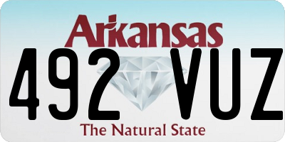 AR license plate 492VUZ