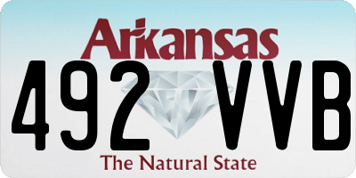 AR license plate 492VVB