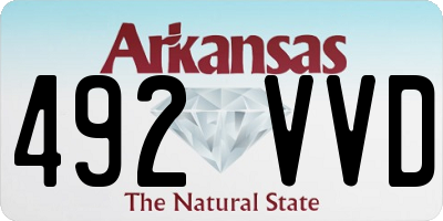 AR license plate 492VVD