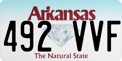 AR license plate 492VVF