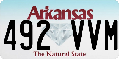 AR license plate 492VVM