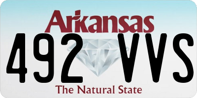 AR license plate 492VVS
