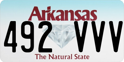 AR license plate 492VVV