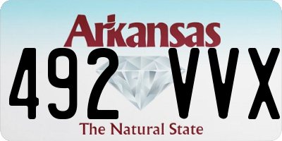 AR license plate 492VVX