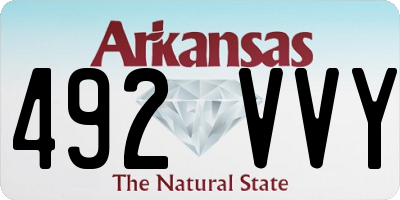 AR license plate 492VVY
