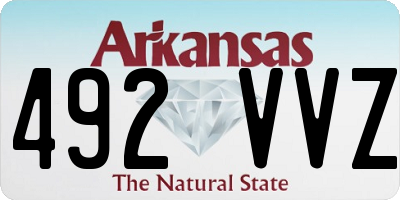AR license plate 492VVZ