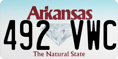 AR license plate 492VWC