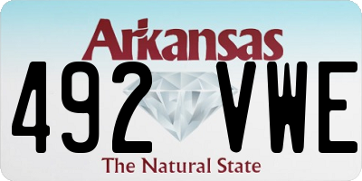 AR license plate 492VWE