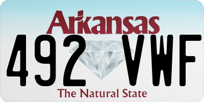 AR license plate 492VWF