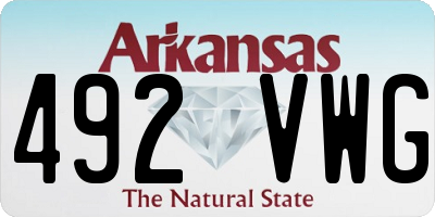 AR license plate 492VWG