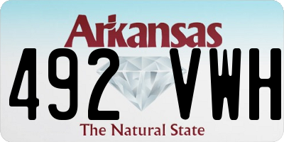 AR license plate 492VWH