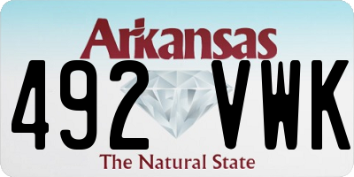 AR license plate 492VWK