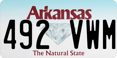 AR license plate 492VWM