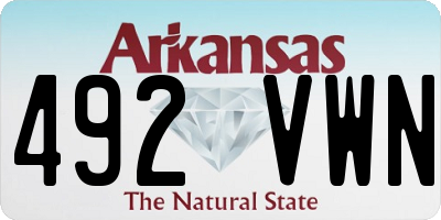 AR license plate 492VWN