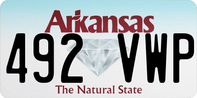 AR license plate 492VWP
