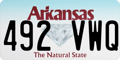 AR license plate 492VWQ
