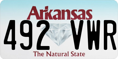 AR license plate 492VWR