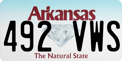 AR license plate 492VWS