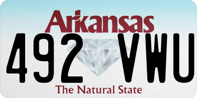 AR license plate 492VWU
