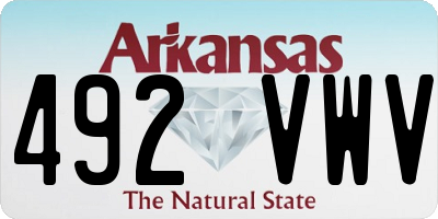 AR license plate 492VWV
