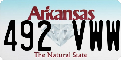AR license plate 492VWW