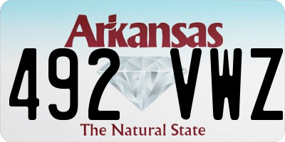 AR license plate 492VWZ