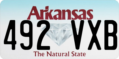 AR license plate 492VXB