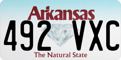 AR license plate 492VXC