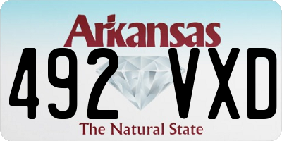 AR license plate 492VXD
