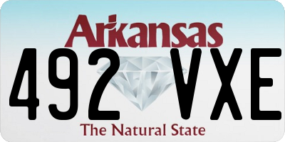 AR license plate 492VXE