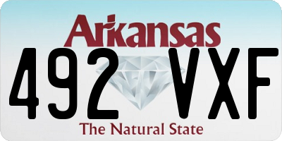 AR license plate 492VXF