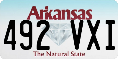 AR license plate 492VXI