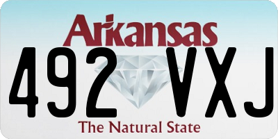 AR license plate 492VXJ