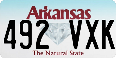 AR license plate 492VXK