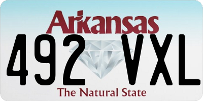 AR license plate 492VXL