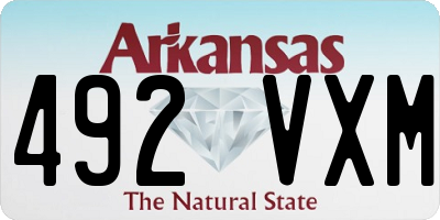 AR license plate 492VXM