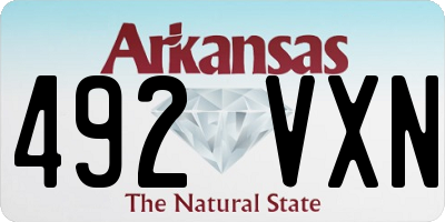AR license plate 492VXN