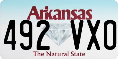 AR license plate 492VXO