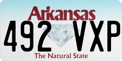 AR license plate 492VXP