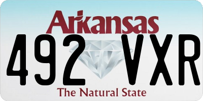 AR license plate 492VXR