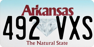 AR license plate 492VXS