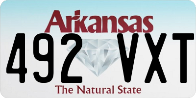 AR license plate 492VXT