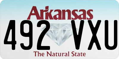 AR license plate 492VXU